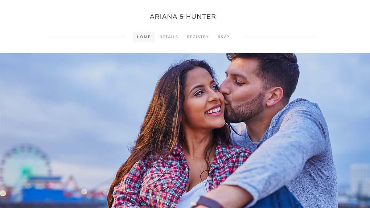 Website Builder template Theme 'Ariana & Hunter'